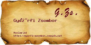 Győrfi Zsombor névjegykártya